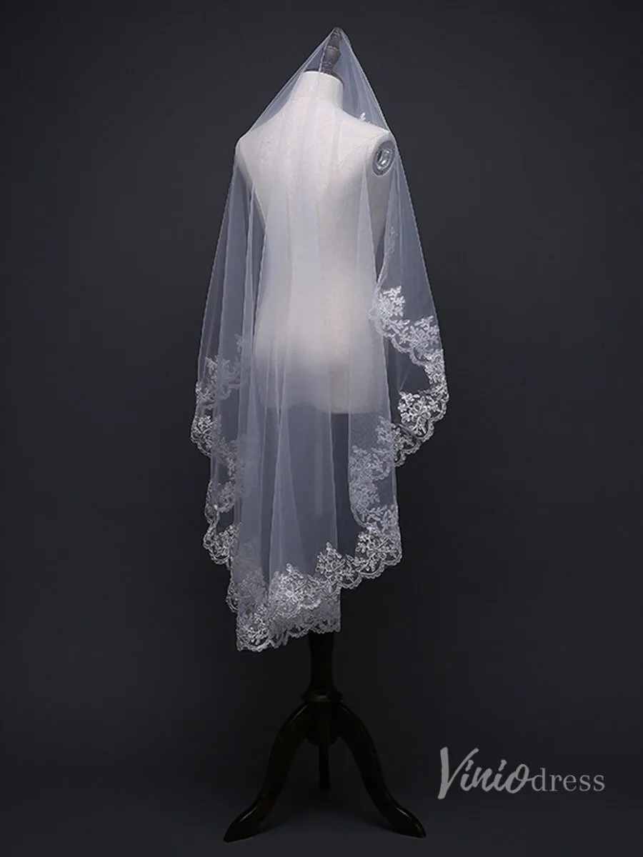 1 Tier Waltz Length Mantilla Veil Viniodress TS17130