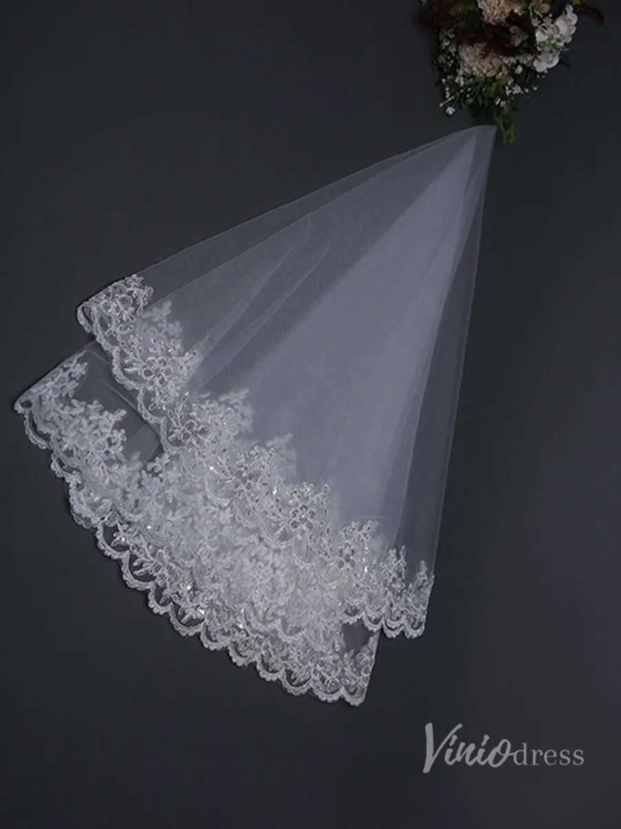 1 Tier Waltz Length Mantilla Veil Viniodress TS17130