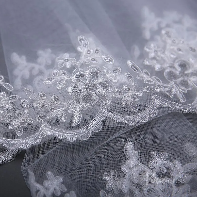 1 Tier Waltz Length Mantilla Veil Viniodress TS17130