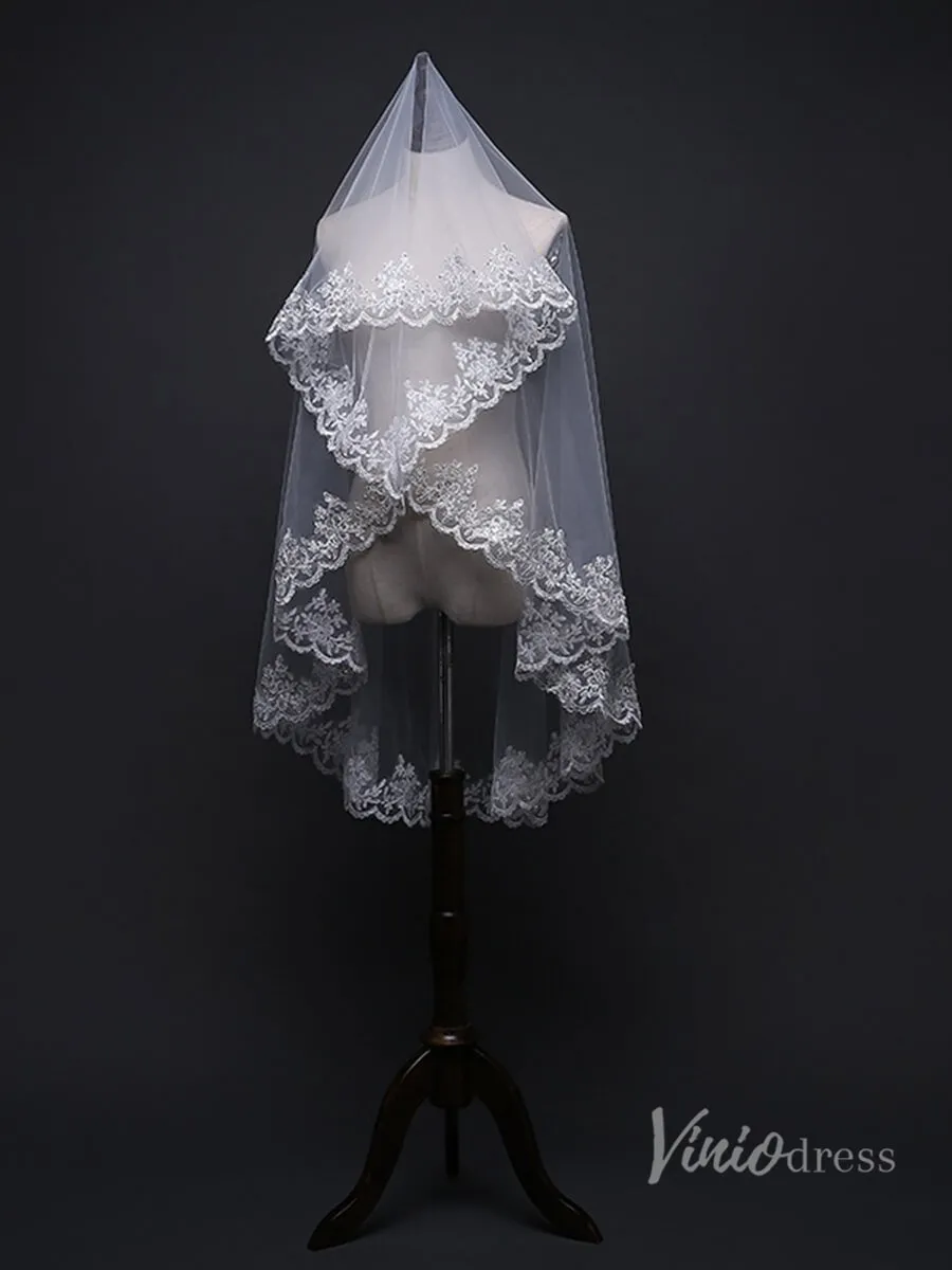 1 Tier Waltz Length Mantilla Veil Viniodress TS17130