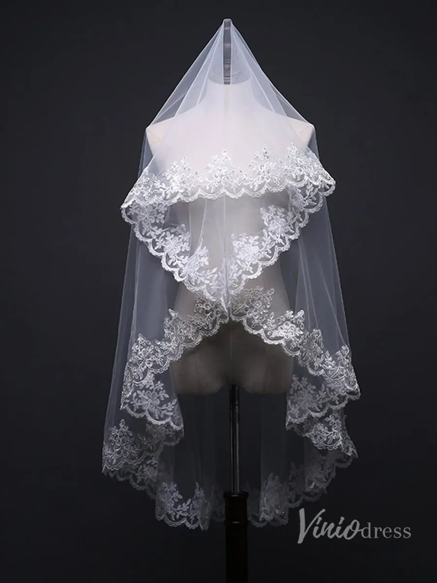 1 Tier Waltz Length Mantilla Veil Viniodress TS17130