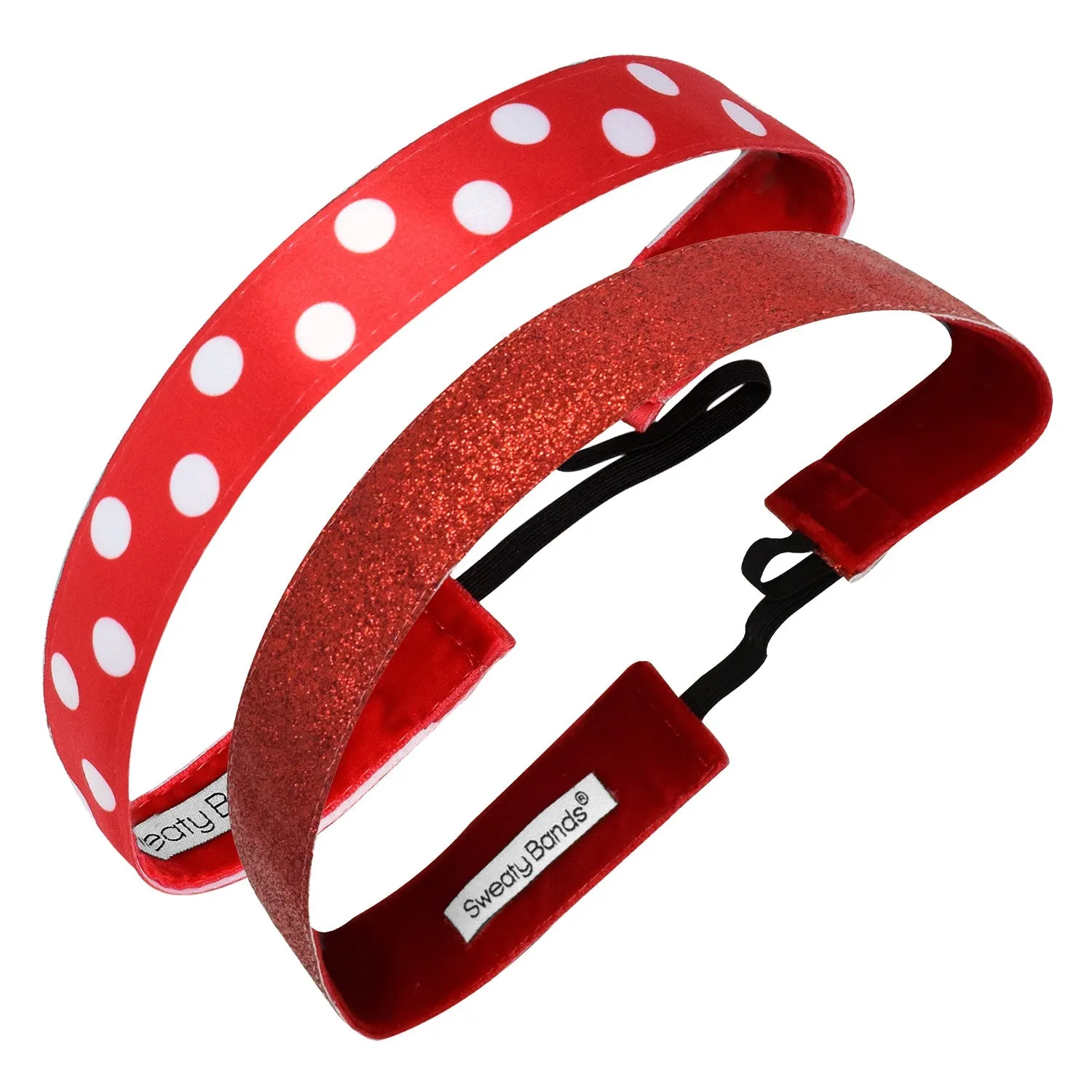 2 Pack | Do the Polka Dots | Metallic Shimmer | Red | 1 Inch