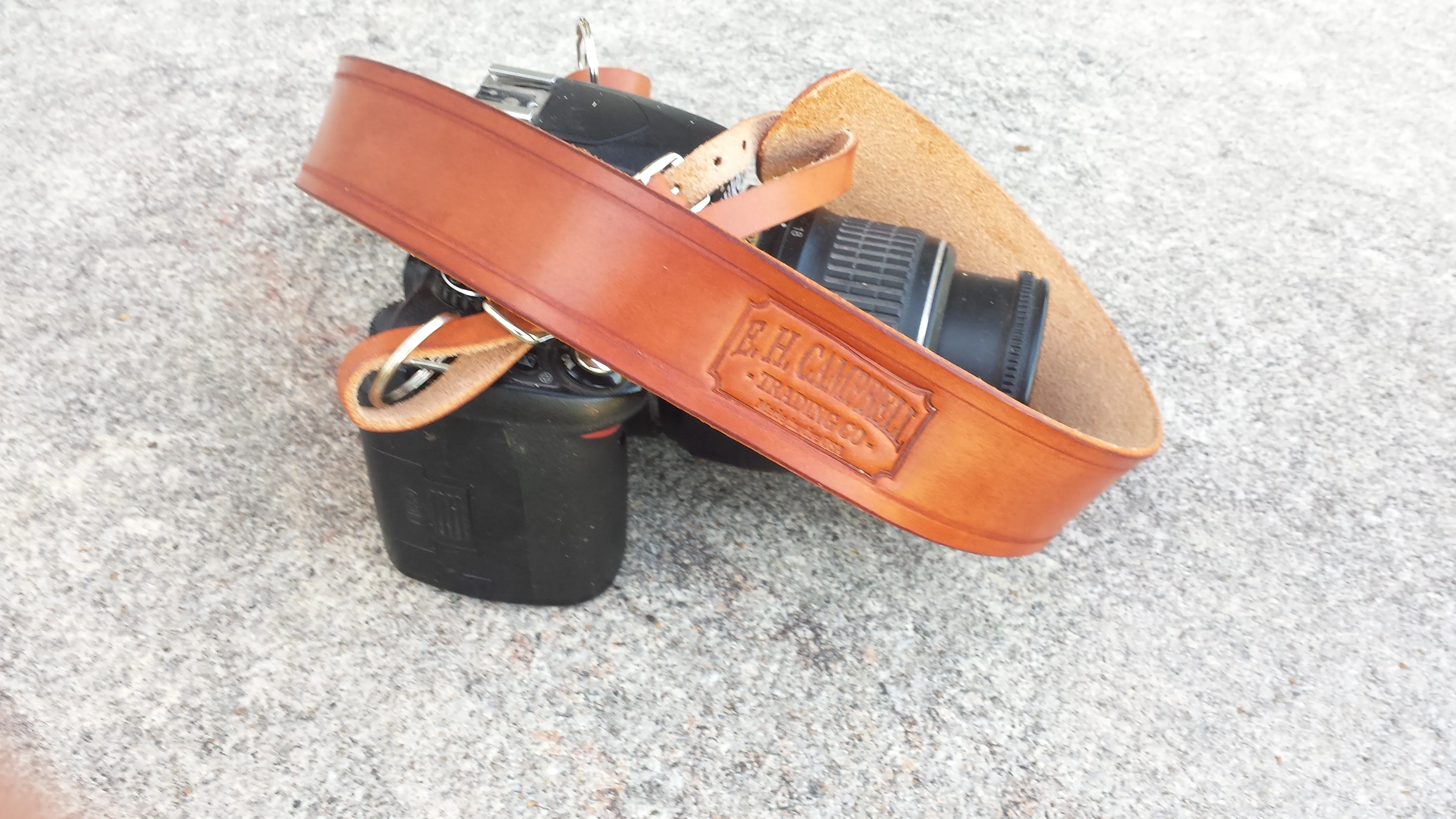 Adjustable Rustic Leather Camera Strap