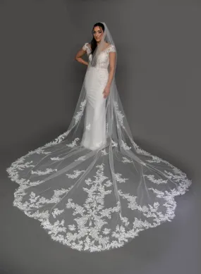 CELINE Lace Royal Cathedral Bridal Veil