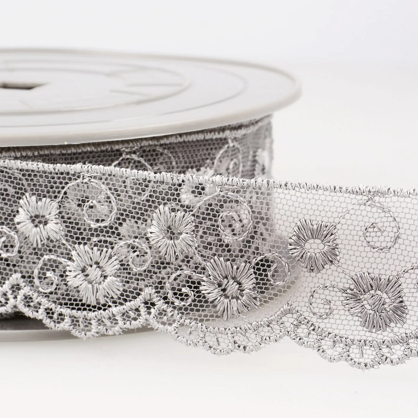 Embroidered Tulle Trim 1 meter