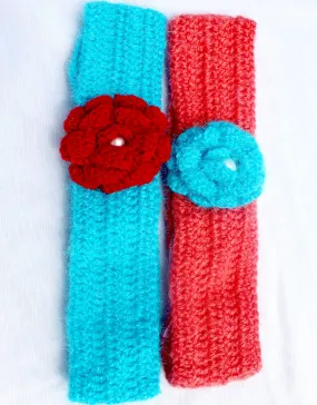 Graminarts Handmade Woolen Hairband For Girls - Pack Of 2