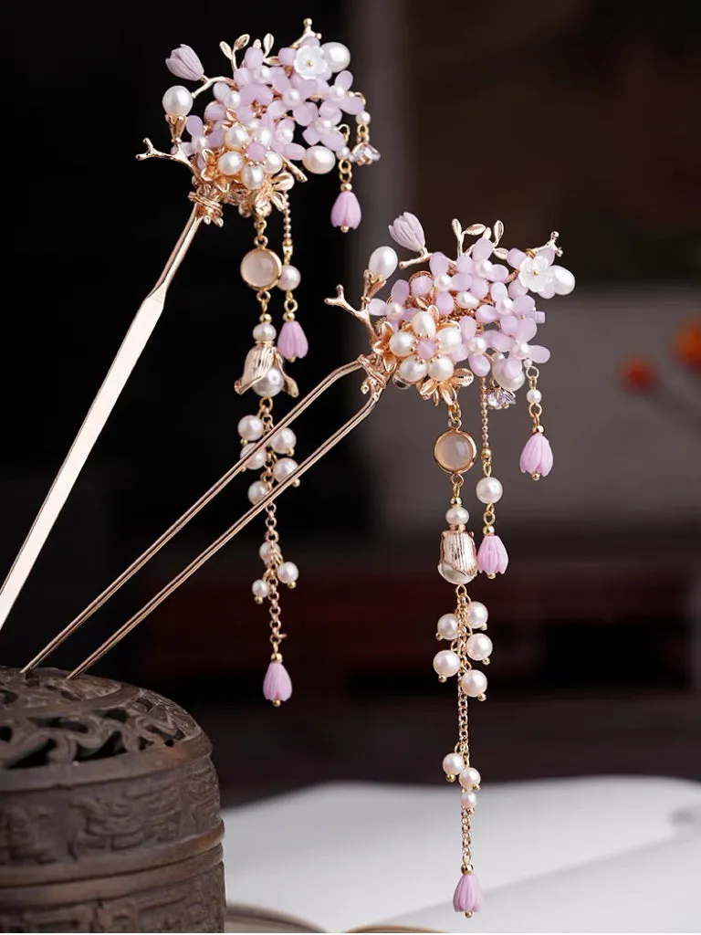 Hair Pin: Lilac Fleur