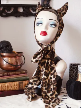 ‘Little Devil’ Vintage Headband in Leopard Print