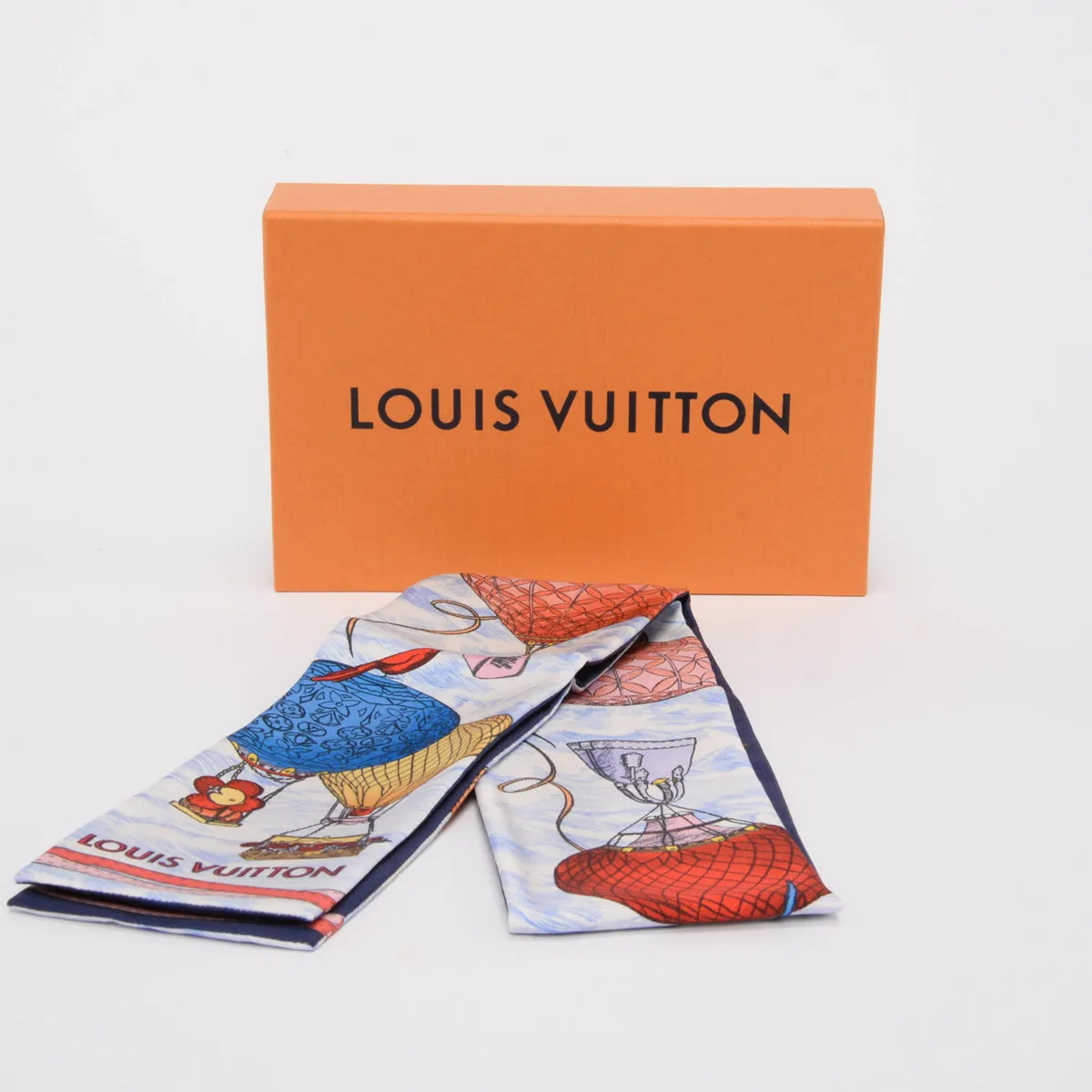 Louis Vuitton Blue Silk Up and Away Bandeau