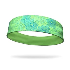 Metallic Garden Fashion and Neon Green Wicking Reversible Headband