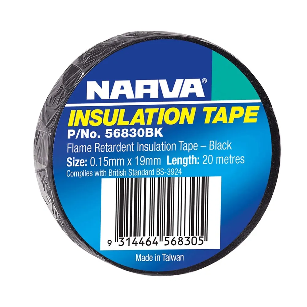 Narva 19mm Flame Retardant Insulation Tape (Black) - 56830Bk