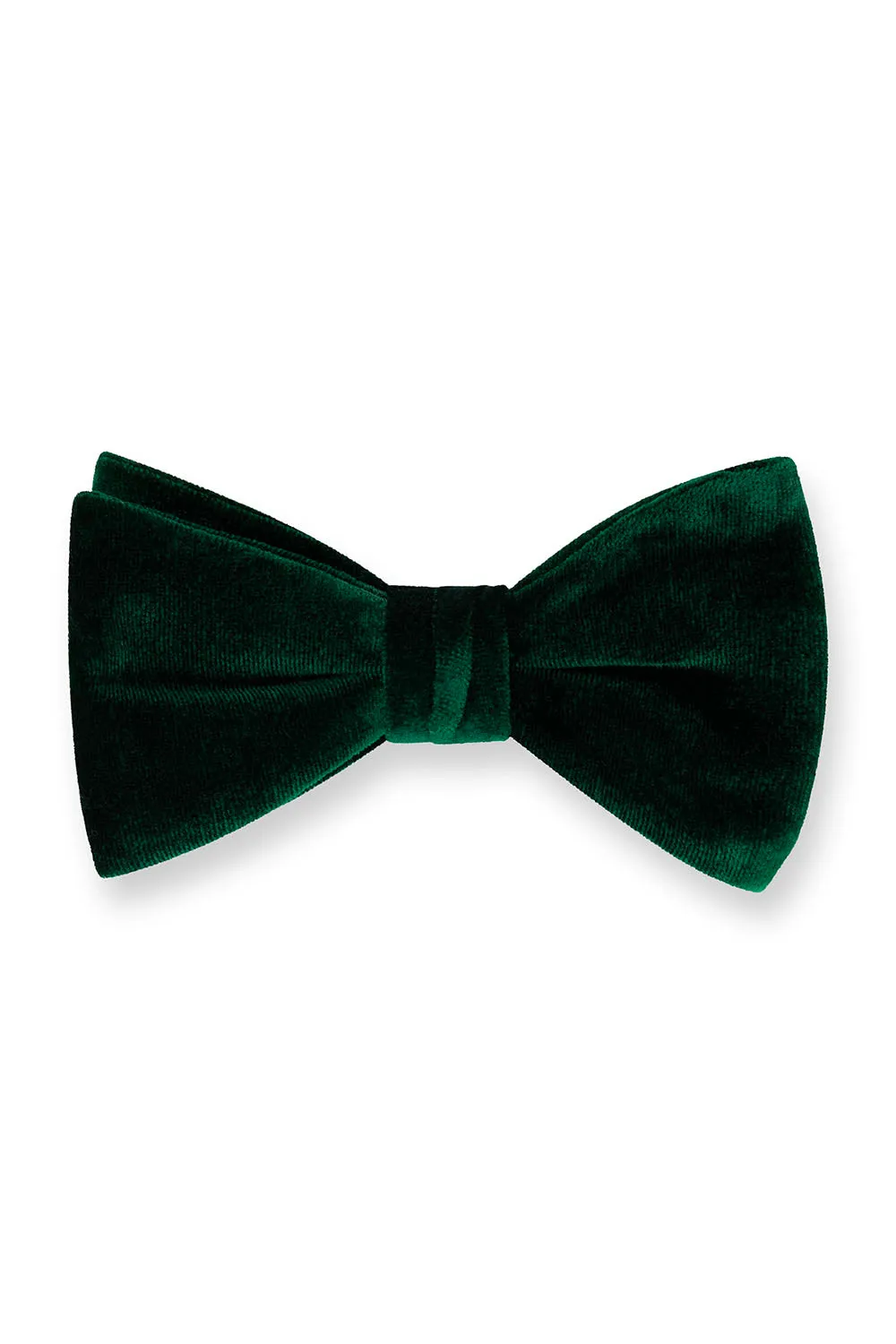 "Gala" Hunter Green Velvet Bow Tie