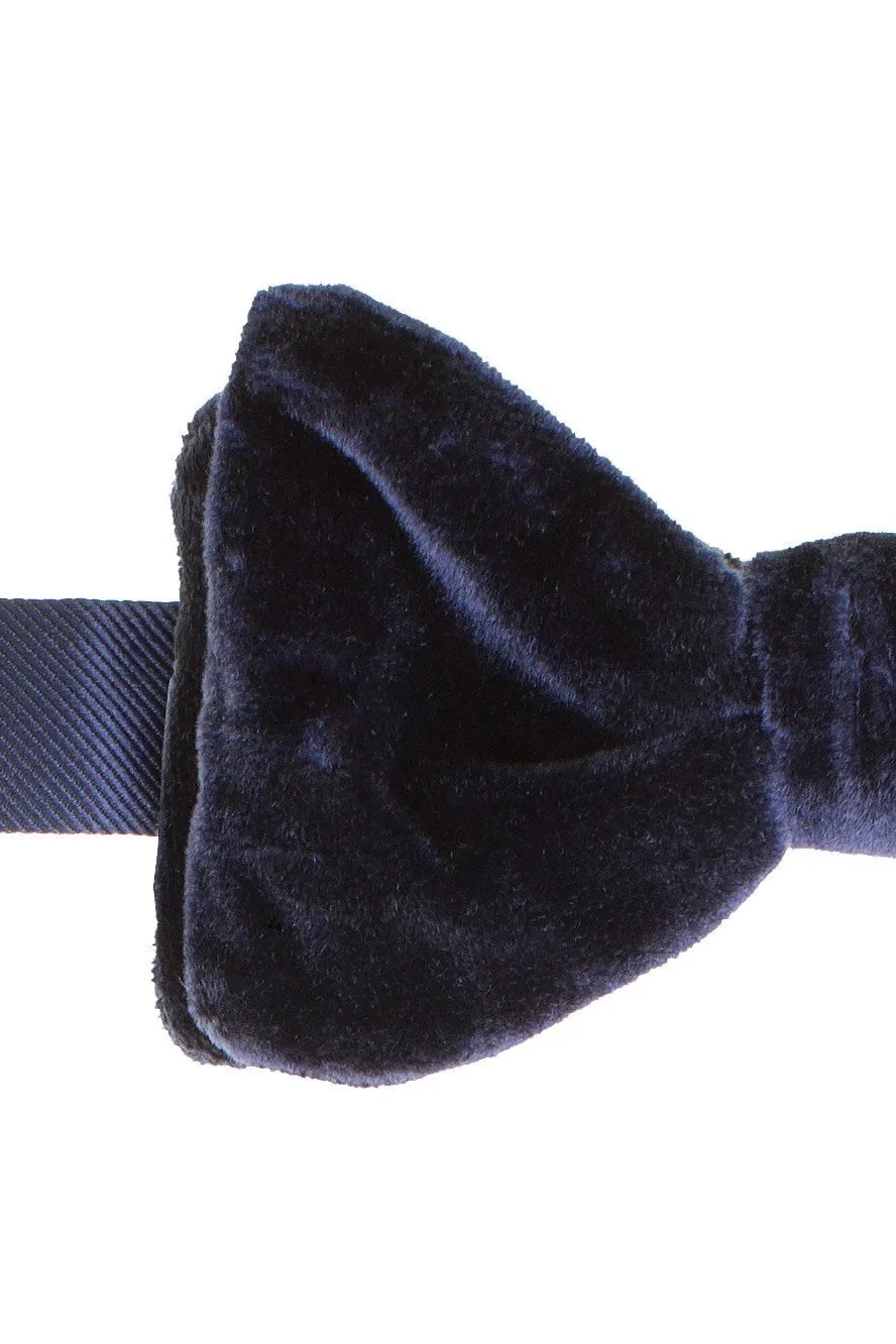 "Luxor" Navy Velvet Bow Tie