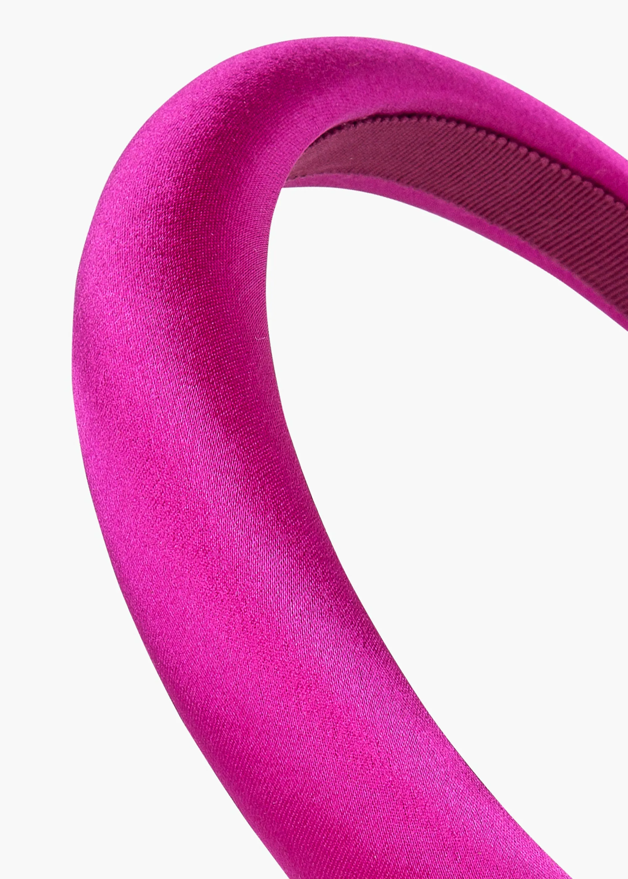 Tori Headband in Satin -- Hot Pink