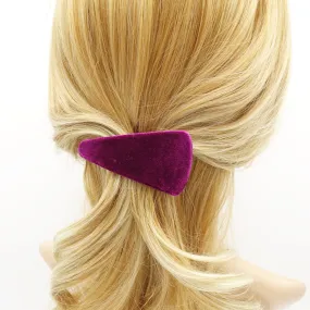 triangle velvet french barrette Fall Winter women hair accessory