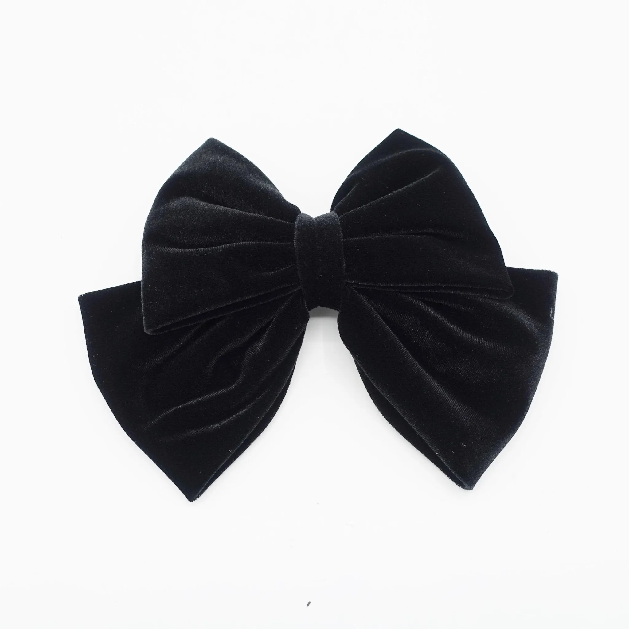 velvet hair bow dark tone K style women hair bow french barrette