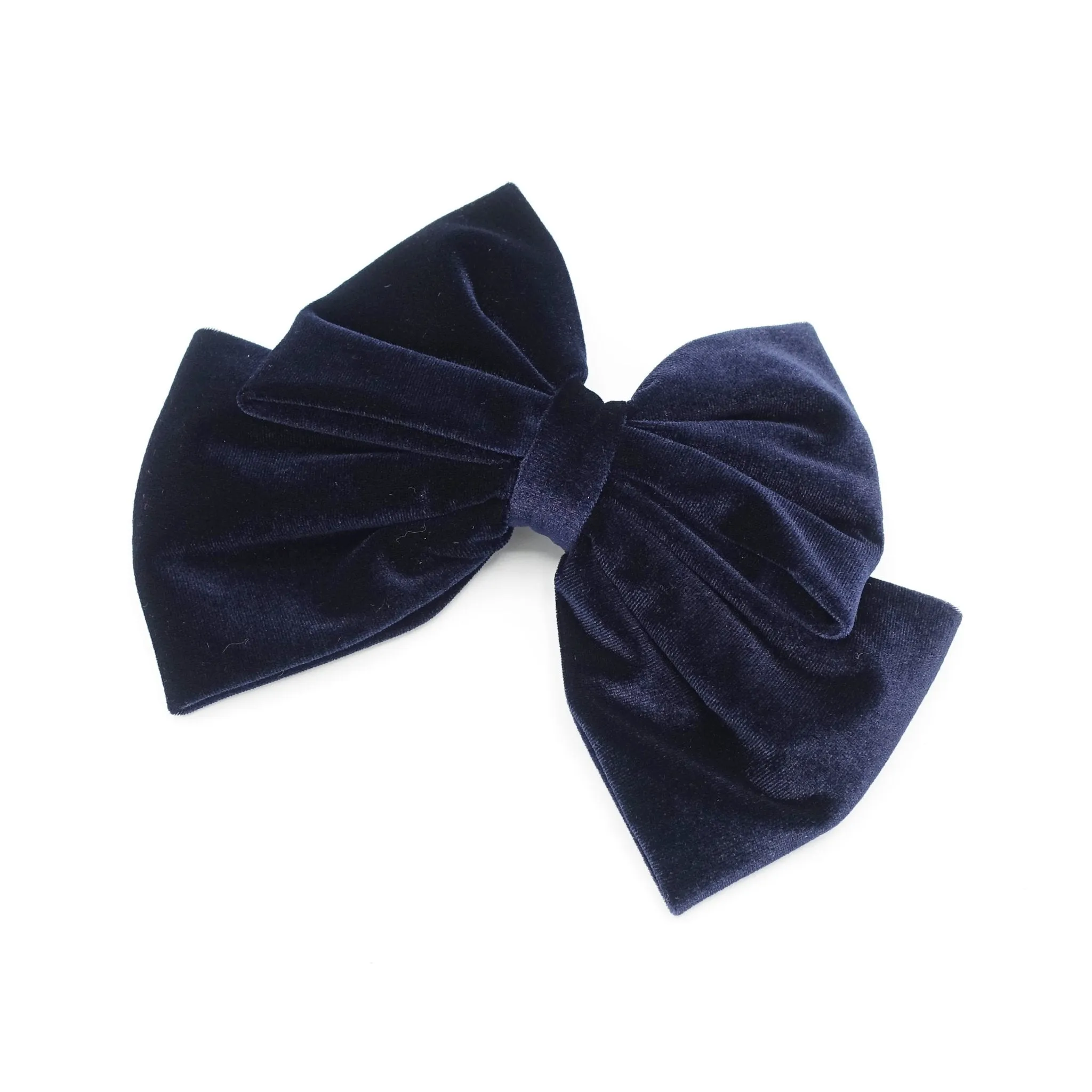 velvet hair bow dark tone K style women hair bow french barrette