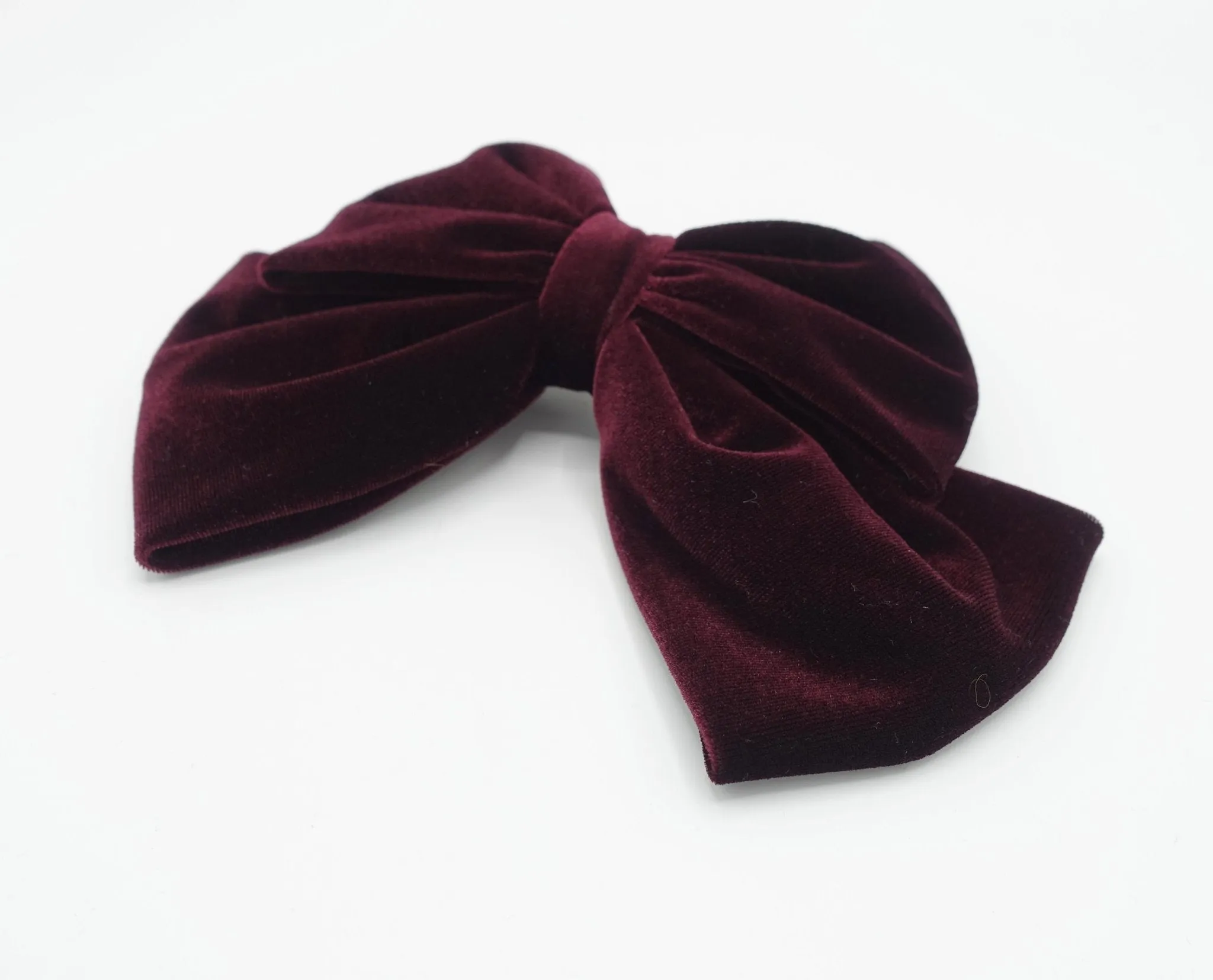 velvet hair bow dark tone K style women hair bow french barrette