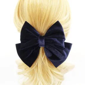 velvet hair bow dark tone K style women hair bow french barrette