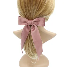 velvet hair bow with tail double faced velvet basic black women hair accessory