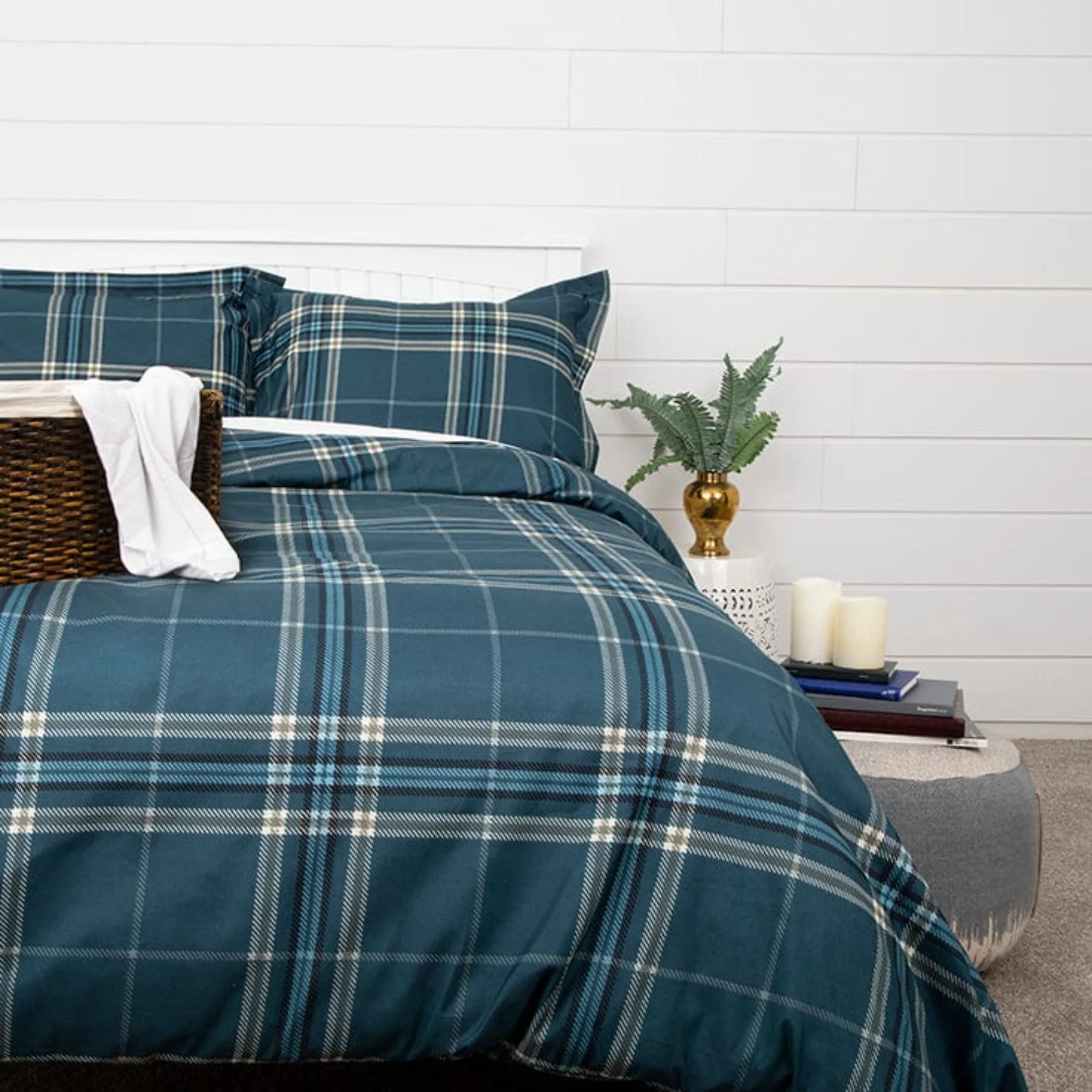 Vilano Plaid Duvet Cover Set