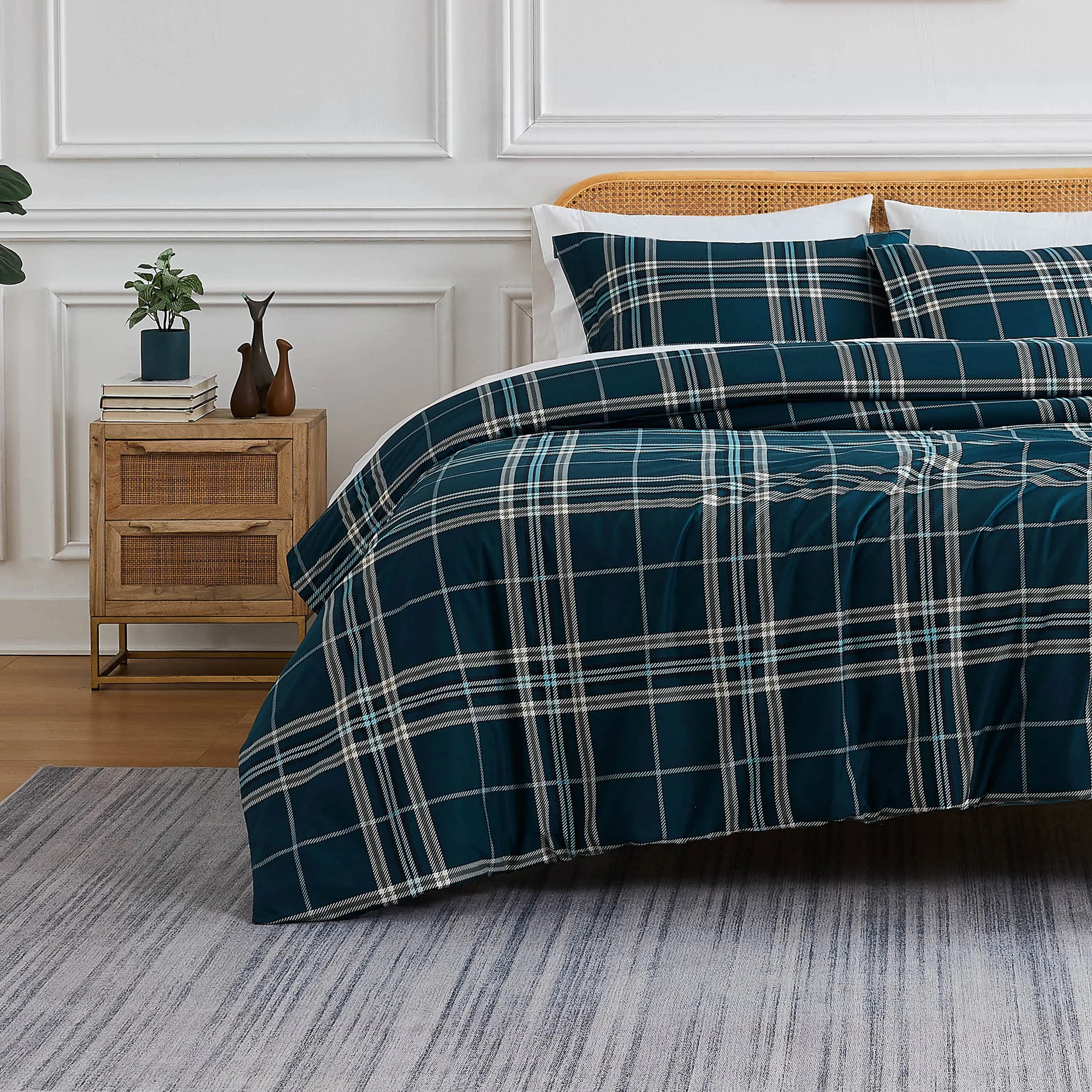 Vilano Plaid Duvet Cover Set