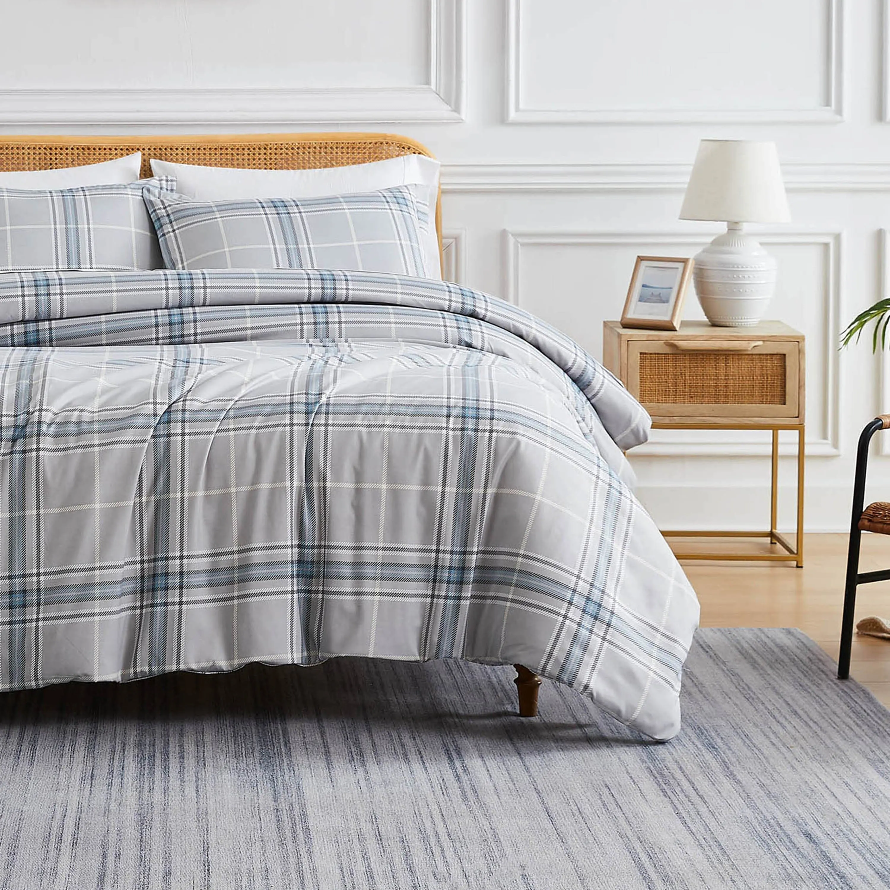 Vilano Plaid Duvet Cover Set