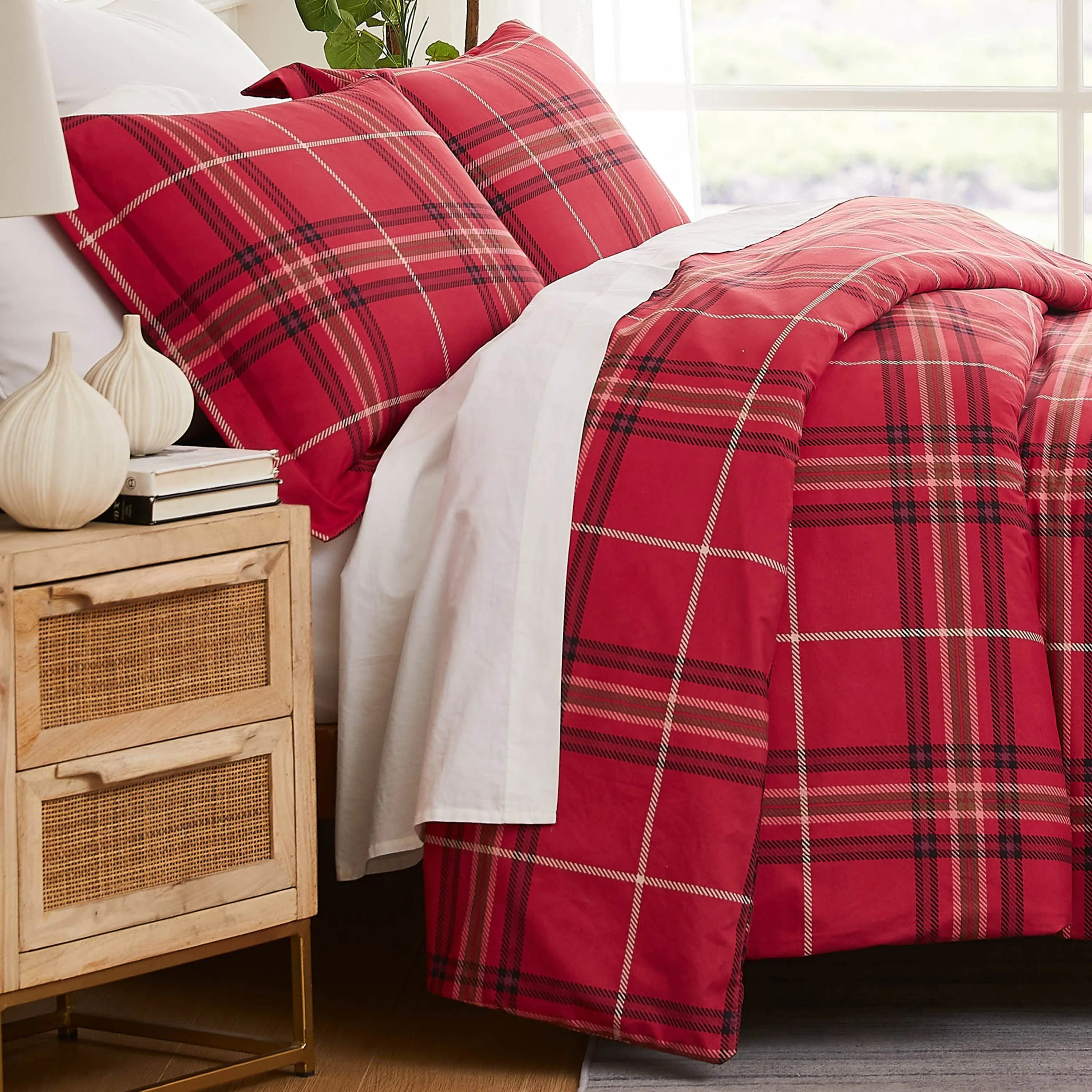 Vilano Plaid Duvet Cover Set