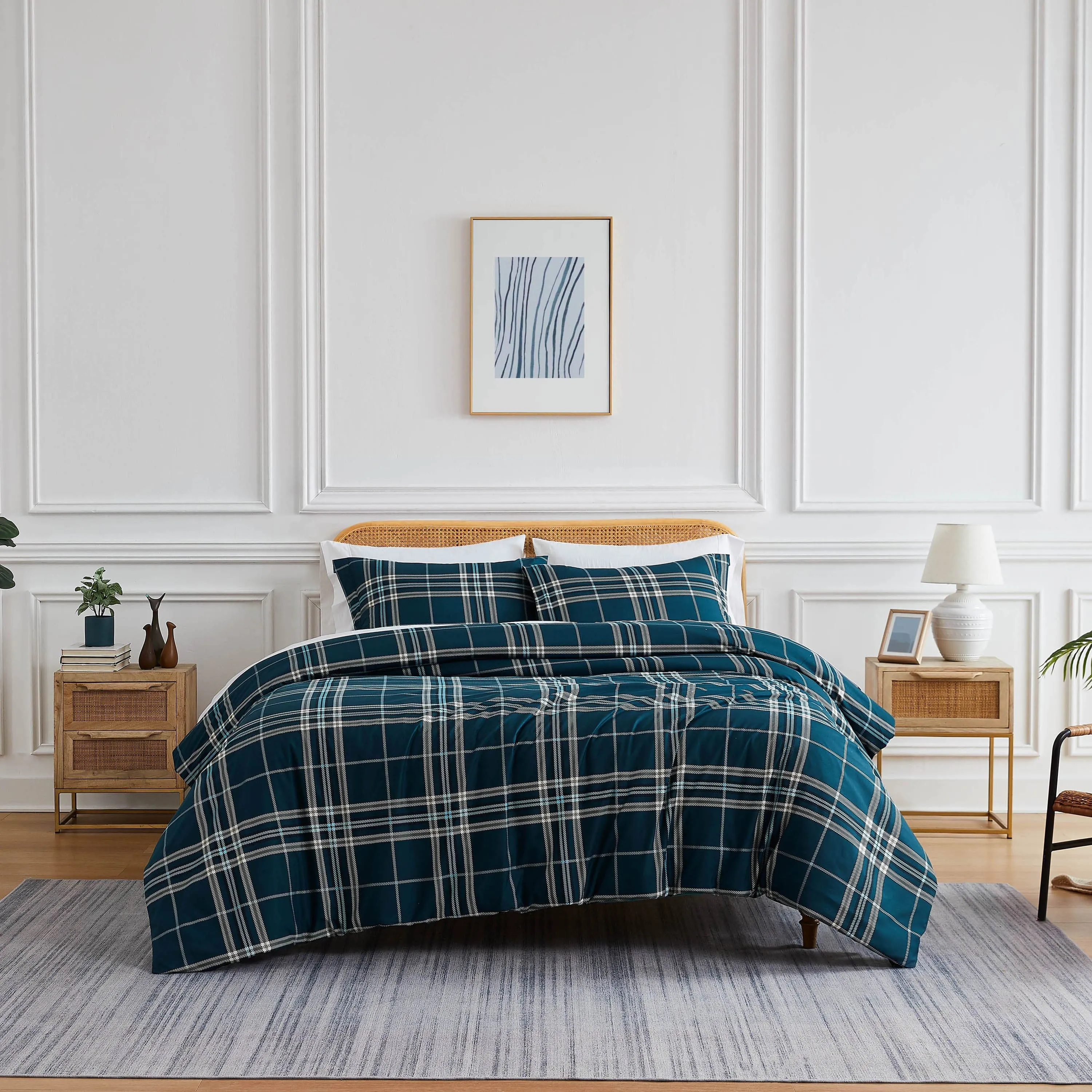 Vilano Plaid Duvet Cover Set