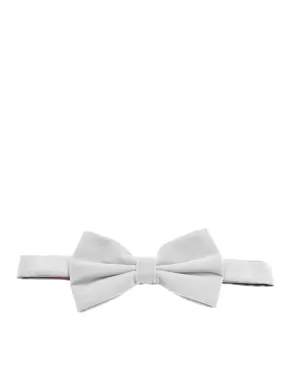 White VELVET Bow Tie and Pocket Square Set